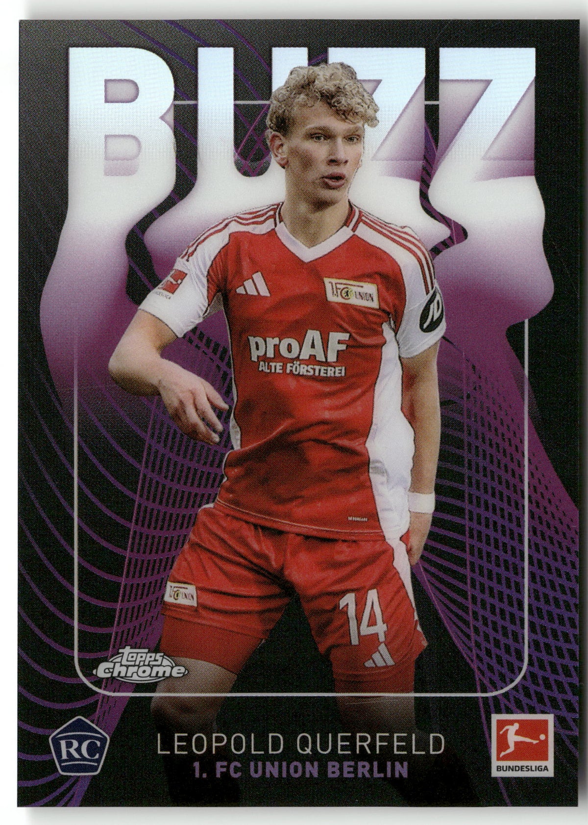 Fußball Leopold Querfeld 2024-25 Topps Chrome Bundesliga #BU-5 BUZZ 1. FC Union Berlin Rookie Card RC Trading Card Original