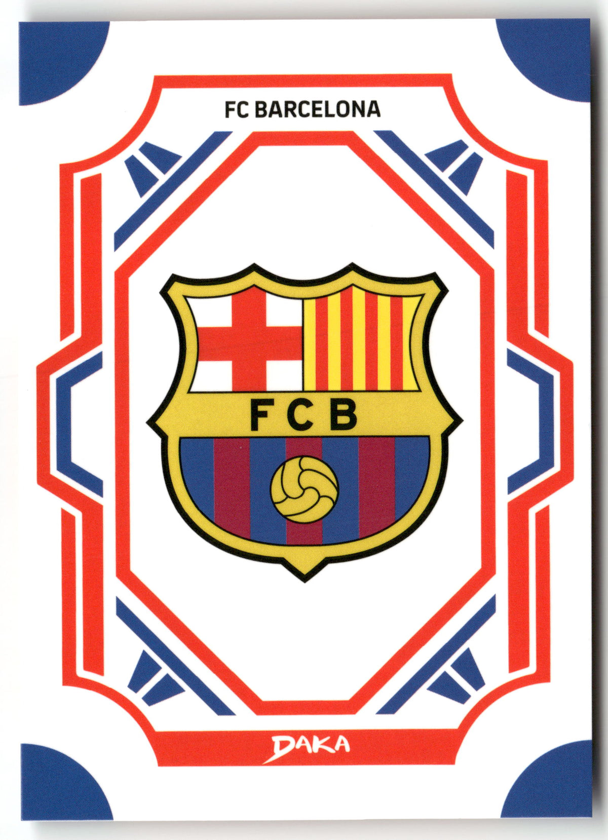 Fußball Barcelona Logo DAKA FC Barcelona 2025 #FCB-32-B FC Barcelona Trading Card Original