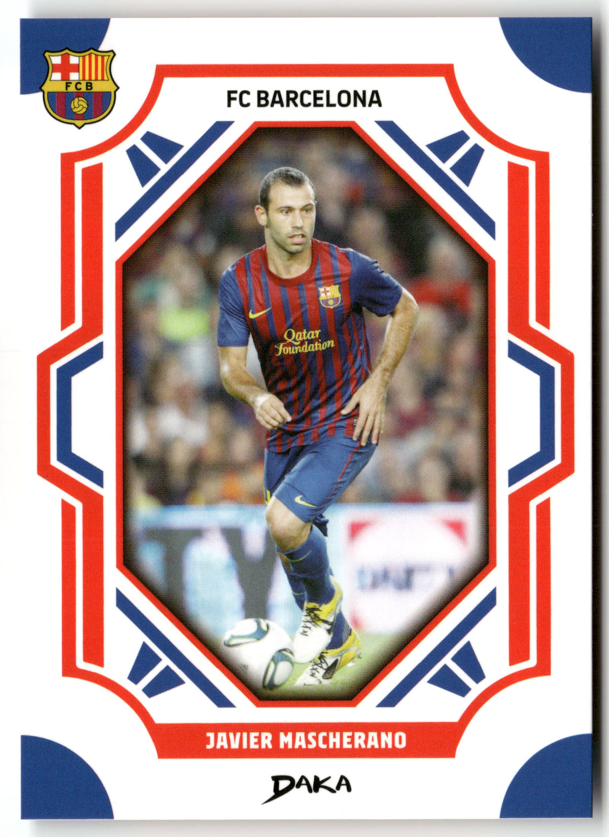 Fußball Javier Mascherano DAKA FC Barcelona 2025 #FCB-26-B FC Barcelona Trading Card Original