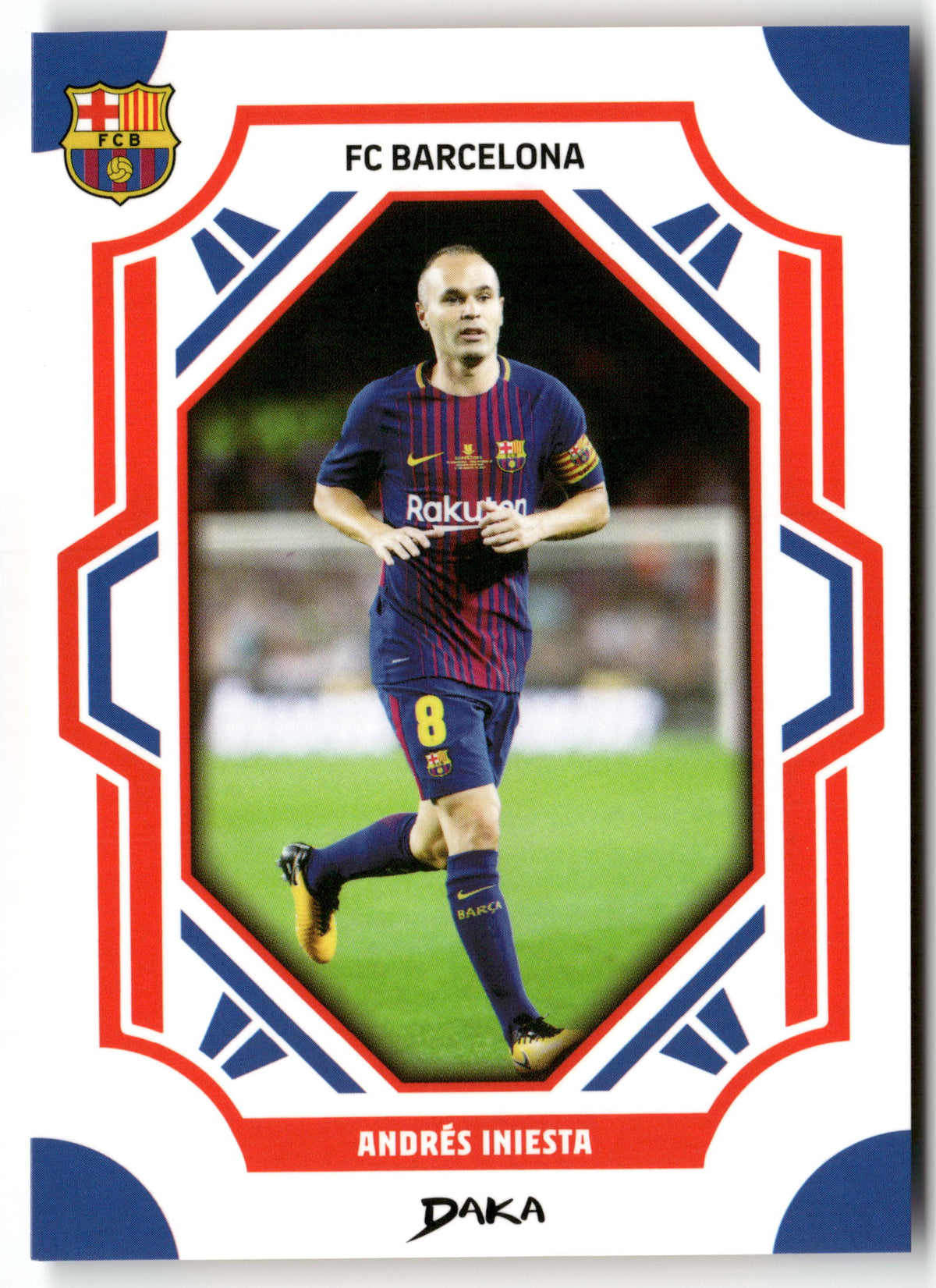 Fußball Andrés Iniesta DAKA FC Barcelona 2025 #FCB-31-B FC Barcelona Trading Card Original