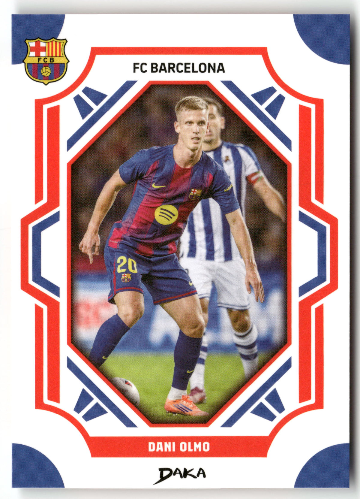 Fußball Dani Olmo DAKA FC Barcelona 2025 #FCB-9-B FC Barcelona Trading Card Original