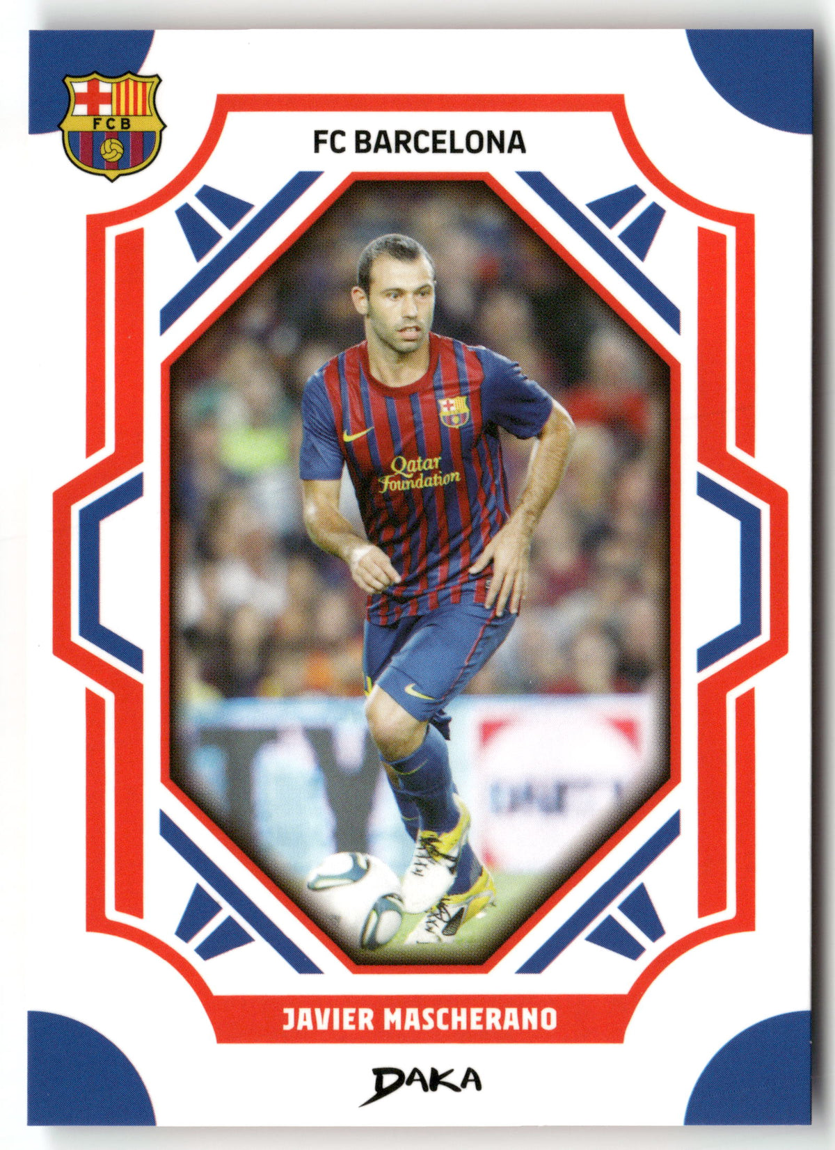 Fußball Javier Mascherano DAKA FC Barcelona 2025 #FCB-26-B FC Barcelona Trading Card Original