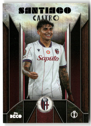 Fußball Santiago Castro 2024-25 Topps Deco UEFA Europa League 2025 Bologna FC 1909 Trading Card Original