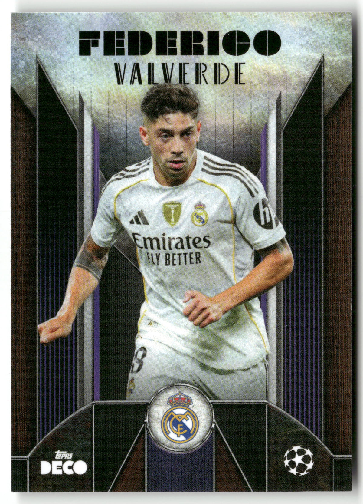 Fußball Federico Valverde 2024-25 Topps Deco UEFA Champions League Real Madrid C.F. Trading Card Original