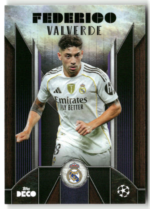 Fußball Federico Valverde 2024-25 Topps Deco UEFA Champions League Real Madrid C.F. Trading Card Original