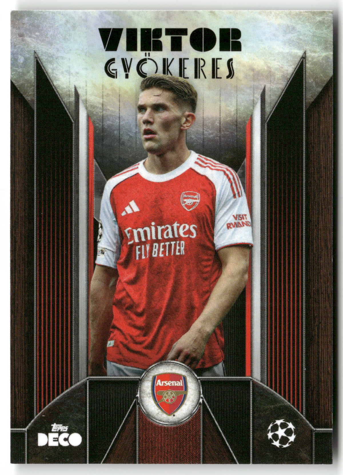 Fußball Viktor Gyökeres 2024-25 Topps Deco UEFA Champions League Arsenal FC Trading Card Original