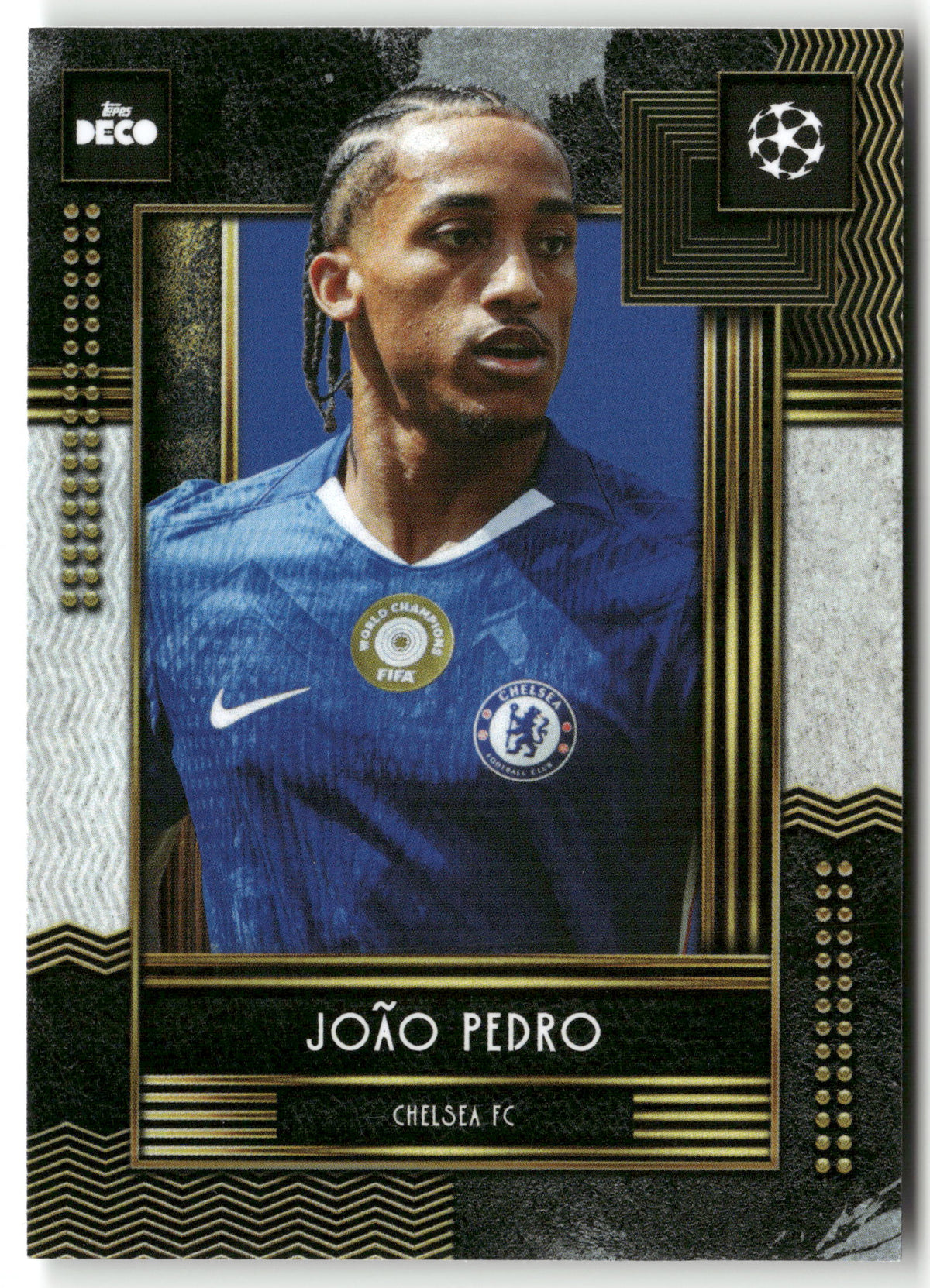 Fußball João Pedro 2024-25 Topps Deco UEFA Champions League Current Stars Chelsea FC Trading Card Original