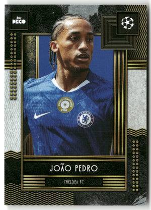Fußball João Pedro 2024-25 Topps Deco UEFA Champions League Current Stars Chelsea FC Trading Card Original