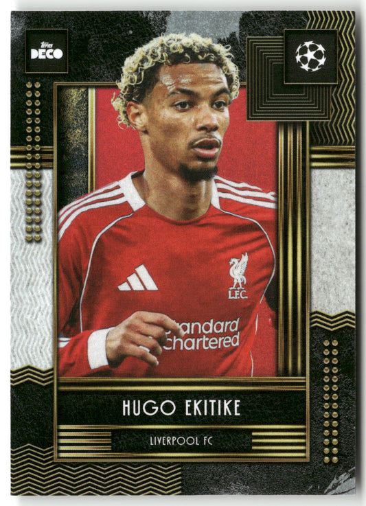 Fußball Hugo Ekitike 2024-25 Topps Deco UEFA Champions League Current Stars Liverpool FC Trading Card Original