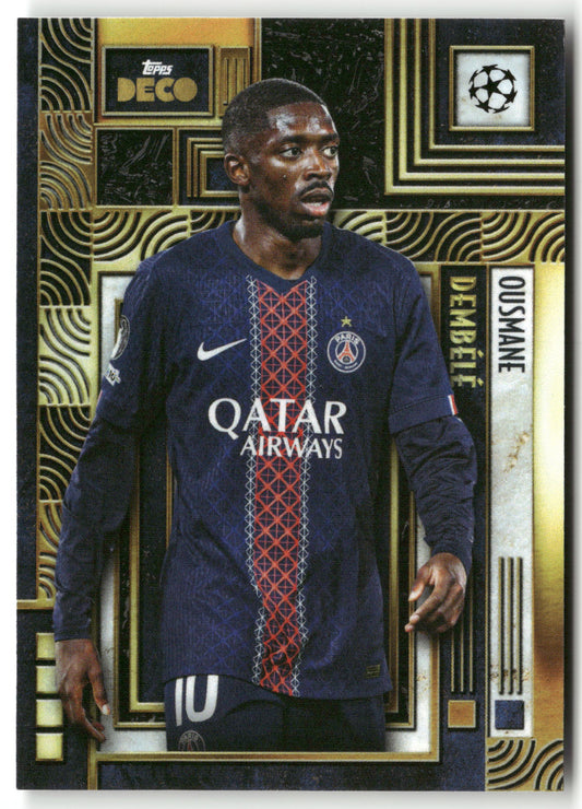 Fußball Ousmane Dembélé 2024-25 Topps Deco UEFA Champions League Current Stars Paris Saint-Germain Trading Card Original