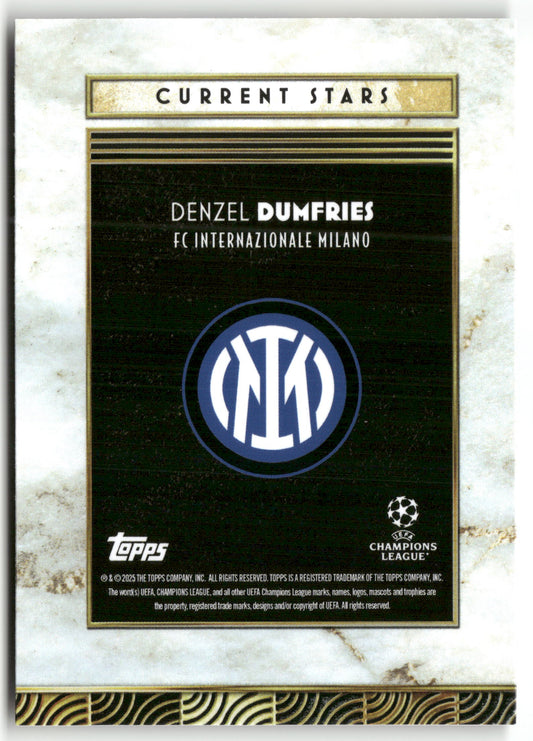 Fußball Denzel Dumfries 2024-25 Topps Deco UEFA Champions League Current Stars FC Internazionale Milano Trading Card Original