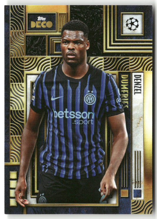 Fußball Denzel Dumfries 2024-25 Topps Deco UEFA Champions League Current Stars FC Internazionale Milano Trading Card Original