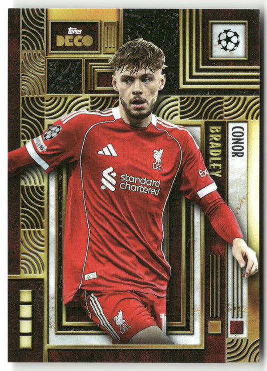 Fußball Conor Bradley 2024-25 Topps Deco UEFA Champions League Current Stars Liverpool FC Trading Card Original