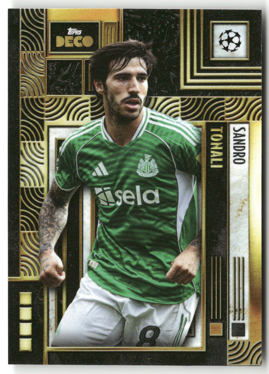 Fußball Sandro Tonali 2024-25 Topps Deco UEFA Champions League Current Stars Newcastle United Trading Card Original