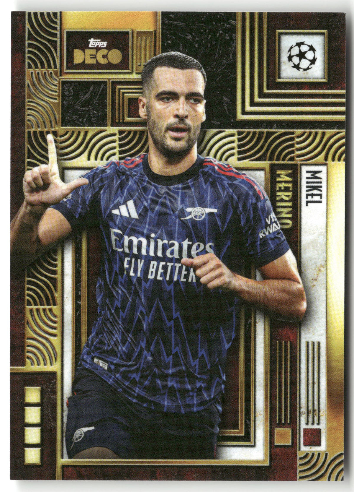 Fußball Mikel Merino 2024-25 Topps Deco UEFA Champions League Current Stars Arsenal FC Trading Card Original