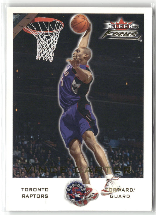 Basketball NBA Vince Carter 2000-01 Fleer Focus #1 Toronto Raptors Trading Card Original