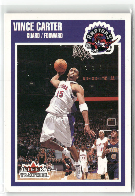 Basketball NBA Vince Carter 2002-03 Fleer Tradition #216 Toronto Raptors Trading Card Original