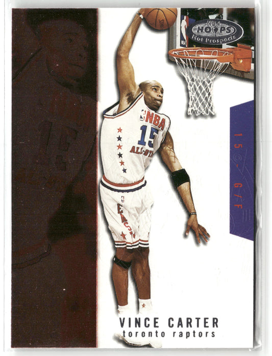 Basketball NBA Vince Carter 2003-04 NBA Hoops Hot Prospects #50 Toronto Raptors Trading Card Original
