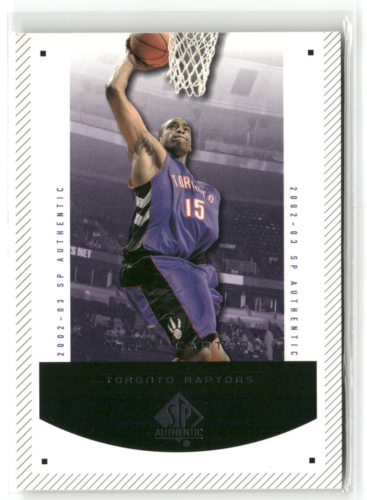 Basketball NBA Vince Carter 2002-03 SP Authentic #90 Toronto Raptors Trading Card Original