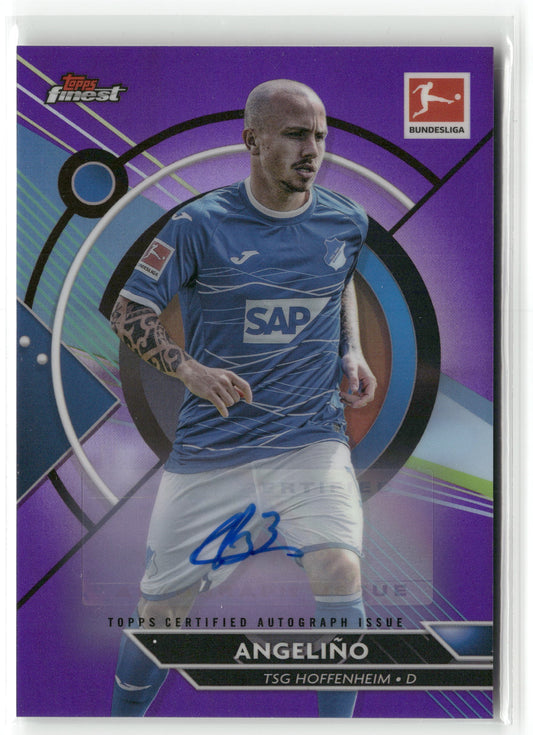 Fußball Angeliño 2022-23 Topps Finest Bundesliga #67 Purple Auto /99 TSG Hoffenheim Trading Card Original