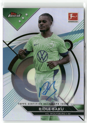 Fußball Ridle Baku 2022-23 Topps Finest Bundesliga #144 VFL Wolfsburg Trading Card Original