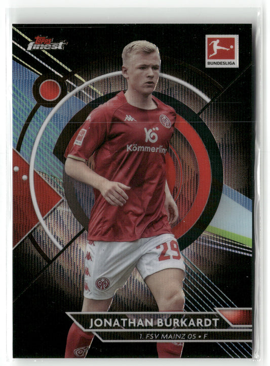 Fußball Jonathan Burkardt 2022-23 Topps Finest Bundesliga #106 True Black /199 1. FSV Mainz 05 Trading Card Original