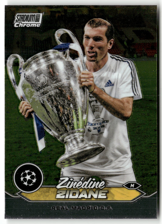 Fußball Zinédine Zidane 2024 Topps Stadium Club Chrome UEFA Champions League #5 Real Madrid C.F. Trading Card Original