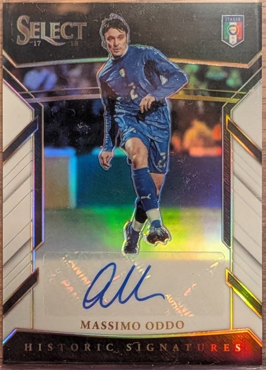 Fußball Massimo Oddo 2017-18 Panini Select Soccer #HS-ODO Historic Signature /99 Italy Trading Card Original