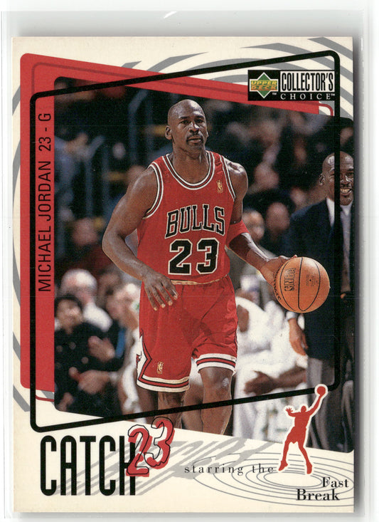 Basketball NBA Michael Jordan 1997-98 Upper Deck Collector's Choice #186 Catch 23 Chicago Bulls Trading Card Original