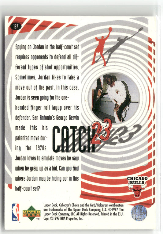 Basketball NBA Michael Jordan Upper Deck Collector's Choice 1997-98 #187 Catch 23 Chicago Bulls Trading Card Original