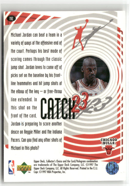 Basketball NBA Michael Jordan Upper Deck Collector's Choice 1997-98 #192 Catch 23 Chicago Bulls Trading Card Original