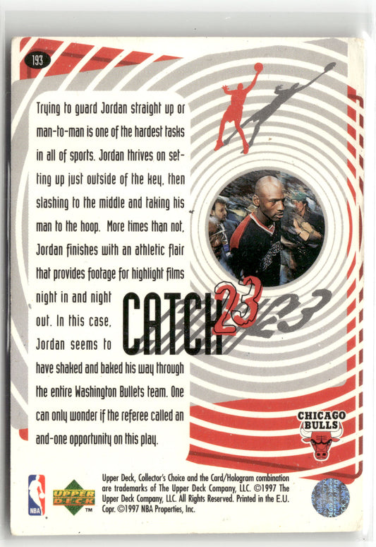 Basketball NBA Michael Jordan Upper Deck Collector's Choice 1997-98 #193 Catch 23 Chicago Bulls Trading Card Original