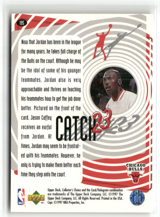 Basketball NBA Michael Jordan 1997-98 Upper Deck Collector's Choice #195 Catch 23 Chicago Bulls Trading Card Original