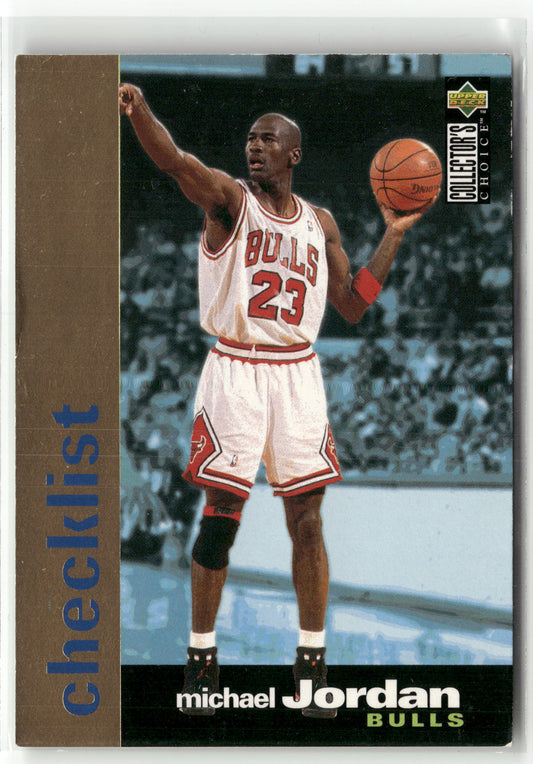 Basketball NBA Michael Jordan 1995-96 Upper Deck Collector's Choice #200 Checklist Chicago Bulls Trading Card Original