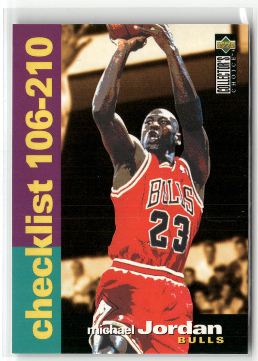 Basketball NBA Michael Jordan 1995-96 Upper Deck Collector's Choice #210 Checklist Chicago Bulls Trading Card Original