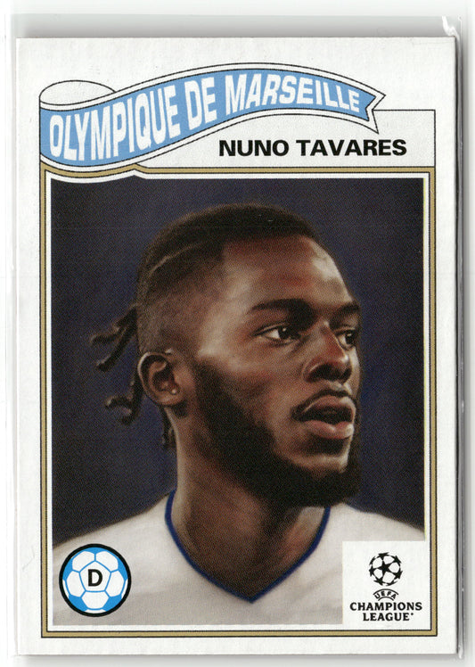 Fußball Nuno Tavares 2023 Topps UEFA Champions League Living Set #539 Olympique de Marseille Trading Card Original