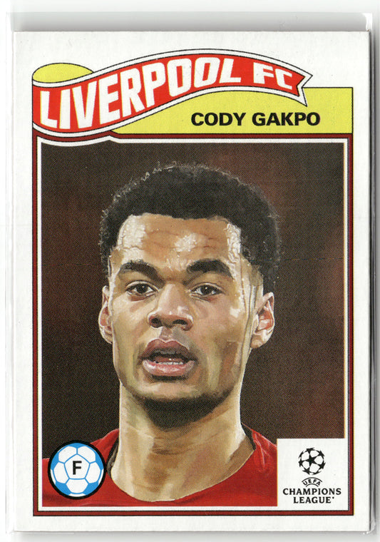 Fußball Cody Gakpo Topps UEFA Champions League Living Set 2022-23 #535 Liverpool FC Trading Card Original