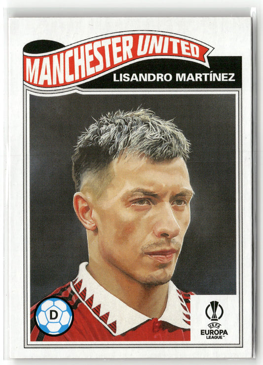 Fußball Lisandro Martínez Topps UEFA Europa League Living Set 2023 #552 Manchester United Trading Card Original