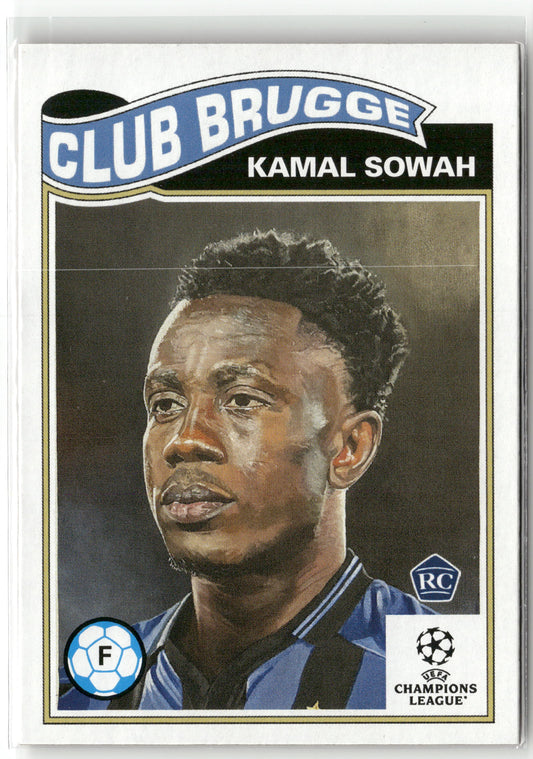 Fußball Kamal Sowah 2022-23 Topps UEFA Champions League Living Set #542 Club Brugge Rookie Card RC Trading Card Original