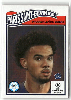 Fußball Warren Zaïre-Emery 2022-23 Topps UEFA Champions League Living Set #556 Paris Saint-Germain Rookie Card RC Trading Card Original