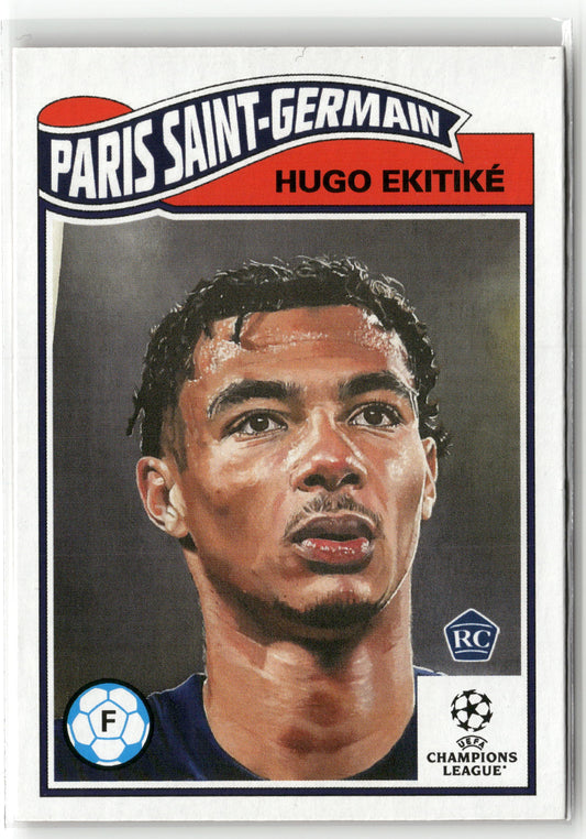 Fußball Hugo Ekitiké 2022-23 Topps UEFA Champions League #541 Paris Saint-Germain Rookie Card RC Trading Card Original