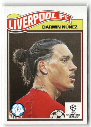 Fußball Darwin Núñez Topps UEFA Champions League Living Set 2022-23 #546 Liverpool FC Trading Card Original