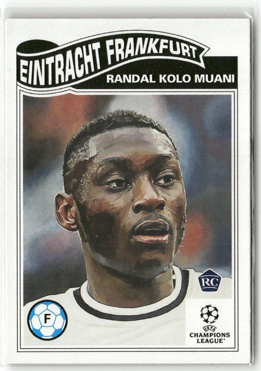 Fußball Randal Kolo Muani 2022-23 Topps UEFA Champions League Living Set #511 Eintracht Frankfurt Rookie Card RC Trading Card Original