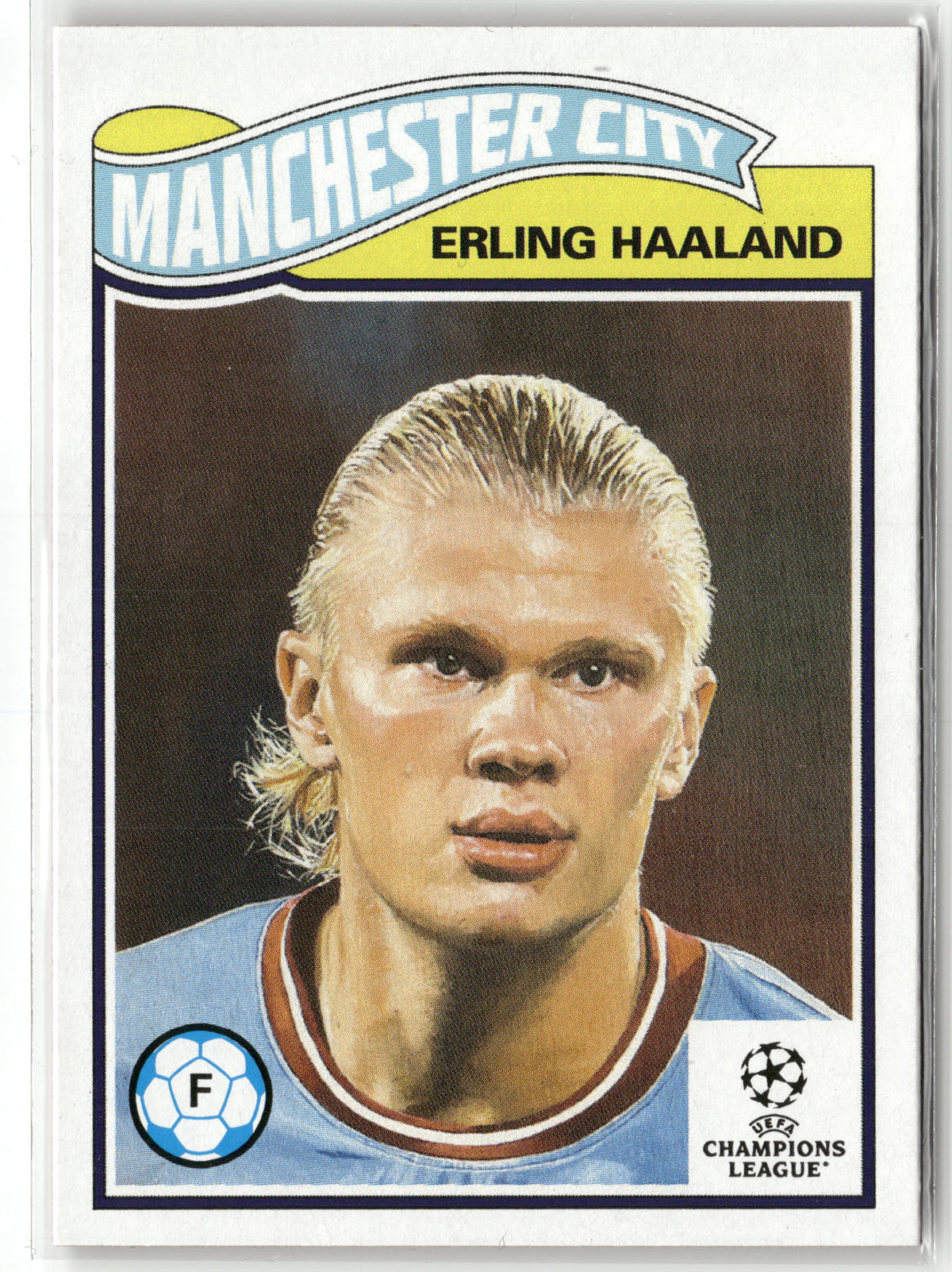 Fußball Erling Haaland 2022-23 Topps UEFA Champions League Living Set #510 Manchester City Trading Card Original