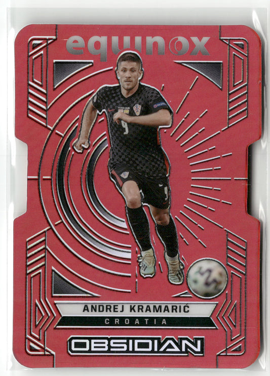 Fußball Andrej Kramarić 2021-22 Panini Obsidian Soccer #1 Equinox Red /30 Croatia Trading Card Original