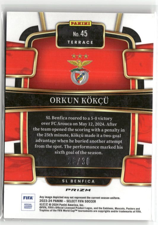 Fußball Orkun Kökçü 2023-24 Panini Select FIFA Soccer #45 Tie-Dye /30 SL Benfica Trading Card Original