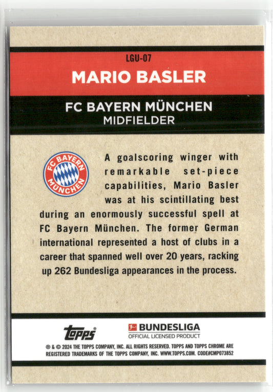 Fußball Mario Basler 2024-25 Topps Chrome Bundesliga #LGU-07 FC Bayern München Trading Card Original