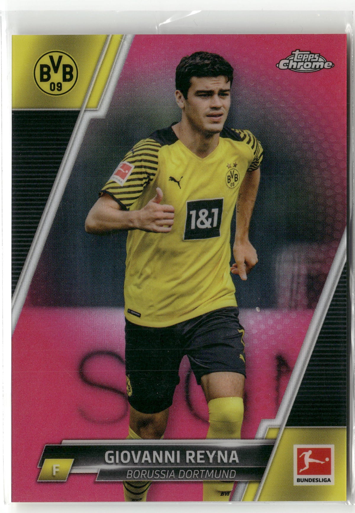 Fußball Giovanni Reyna 2021-22 Topps Chrome Bundesliga #29 Pink /399 Borussia Dortmund Trading Card Original