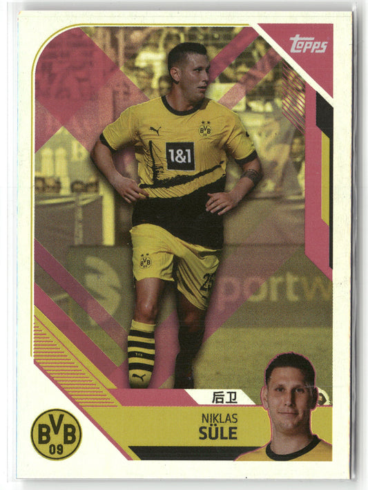 Fußball Niklas Süle 2024 Topps BVB Borussia Dortmund #BVBC-09 China Edition Yellow /150 Borussia Dortmund Trading Card Original