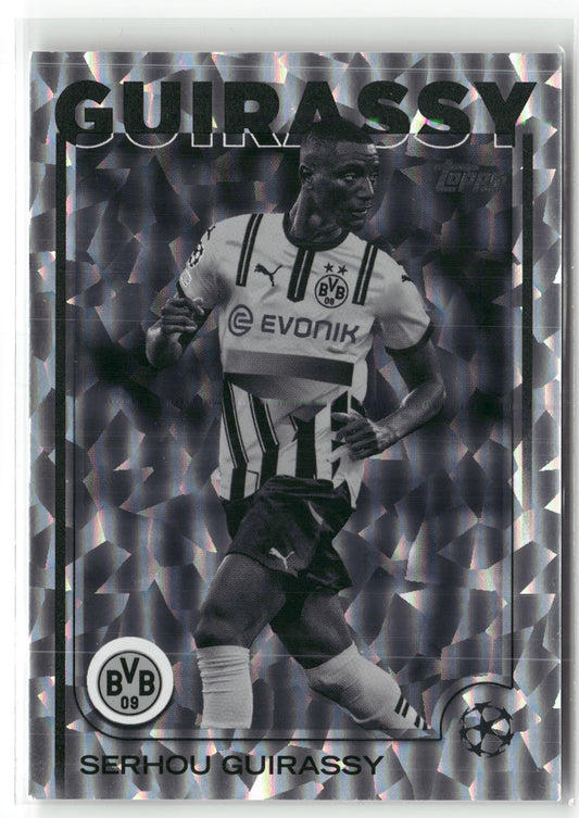 Fußball Serhou Guirassy 2025 Topps UEFA Champions League #51 Negative Diamond /150 Borussia Dortmund Trading Card Original